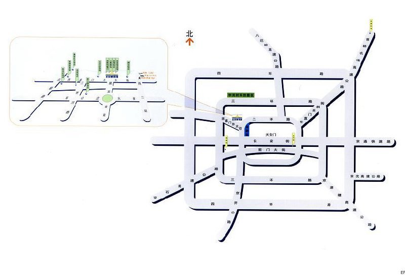 北京展覽館交通圖